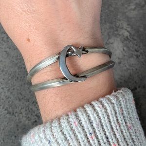 Vintage Moon & Stars Celestial Cuff Bracelet